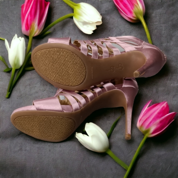 Jessica Simpson Purple Satin Heels - Picture 4 of 6